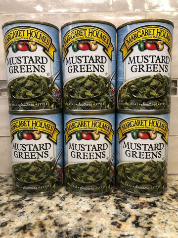 6 CANS Margaret Holmes Southern Style Mustard Greens 14.5 oz Can