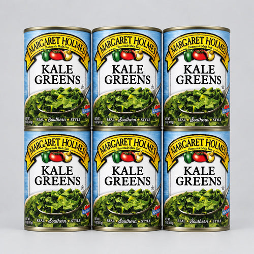 6 Cans of Margaret Holmes Southern Style Kale Greens, 14.5 oz