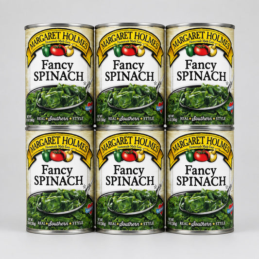6 Cans of Margaret Holmes Southern Style Fancy Spinach, 13.5 oz
