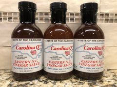 3 BOTTLES Carolina Q Eastern NC Vinegar Sauce 18oz BBQ Barbecue Pork