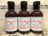 3 BOTTLES Carolina Q Sweet Hickory Sauce 18oz BBQ Barbecue Pork Steak NC