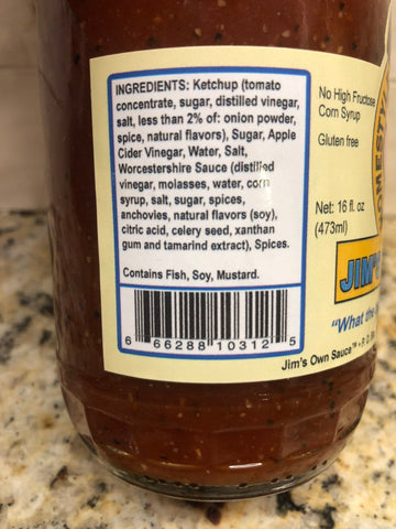 2 BOTTLES Jim’s Own MILD Bar-B-Q Sauce 16oz BBQ Barbecue Pork Beef NC