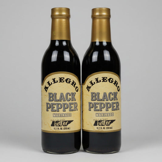 2 Bottles of Allegro Black Pepper Marinade Sauce, 12.7 oz