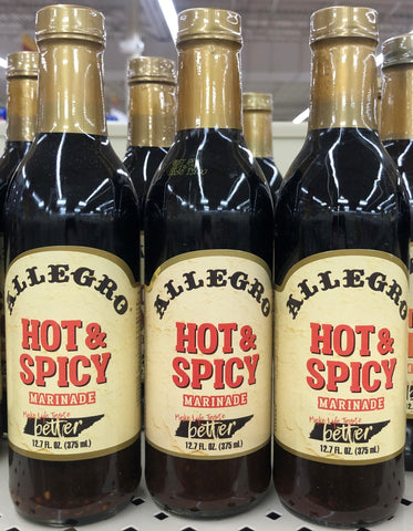 3 BOTTLES Allegro Hot & Spicy Marinade Sauce 12.7 oz Meat Cajun Gumbo