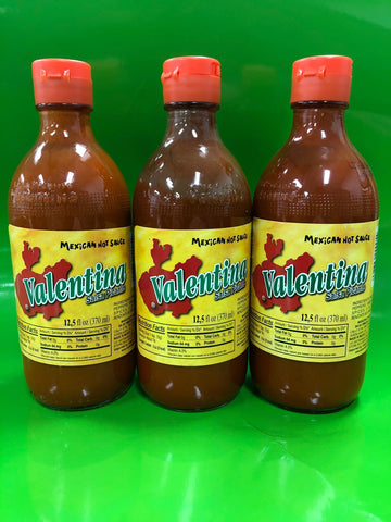 3 BOTTLES Valentina Salsa Picante Mexican Hot Sauce 12.5 oz Taco Chili Pepper