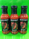 3 BOTTLES Moore's Spicy Harissa Hot Sauce 6 Oz Marinade Pepper Pasta Eggs