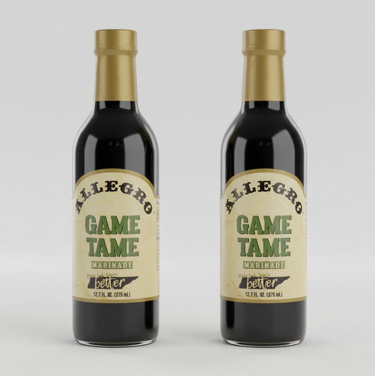 2 Bottles of Allegro Game Tame Marinade Sauce, 12.7 oz