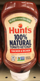 3 BOTTLES Hunt's 100% Natural Thick Tomato Ketchup 20 oz Catsup French Fries