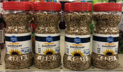 4 JARS Laura Lynn Dry Roasted Sunflower Kernels 7.25 oz Seeds Salad Snack