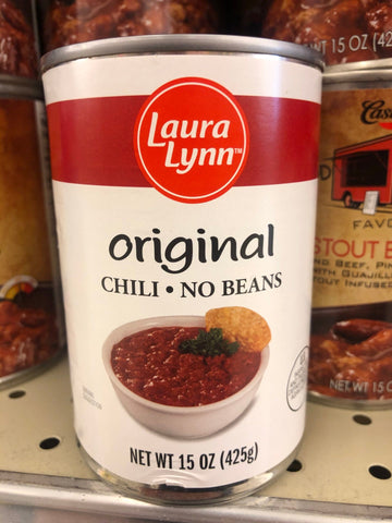 6 Cans of Laura Lynn Chili No Beans, 15 oz