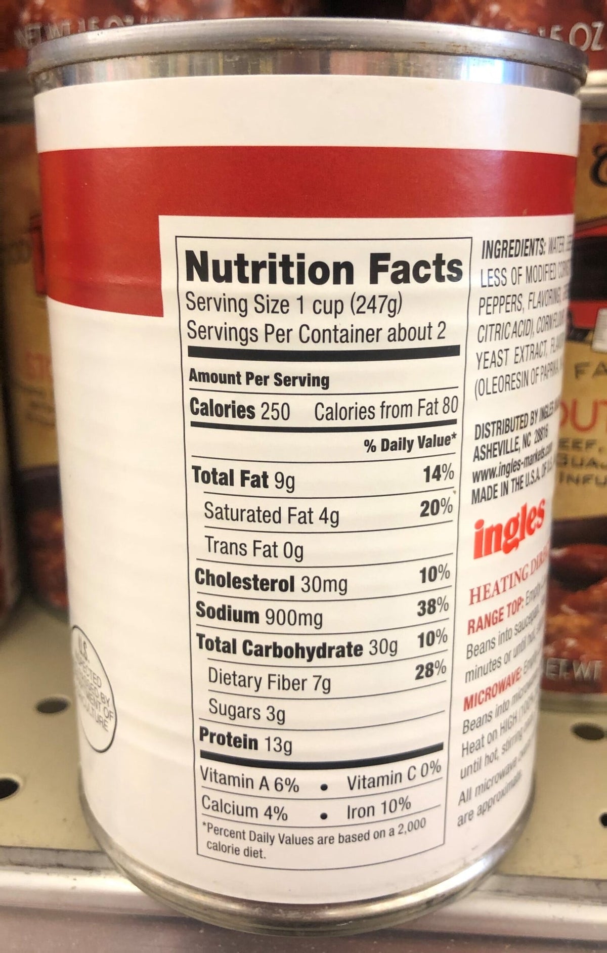 6 Cans of Laura Lynn Chili With Beans, 15 oz