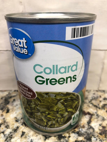 6 Cans of Great Value Collard Greens, 14 oz