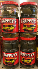 4 JARS Trappey's Hot Whole Jalapeño Peppers 12 oz Jar Salsa Mexican Food