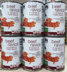 6 CANS Food Lion Beef Ravioli in Tomato & Meat Sauce 15 Oz Chef Boyardee