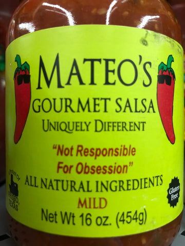 3 JARS Mateo's Gourmet Salsa MILD 16 Oz Picante Pepper Sauce Taco Chip