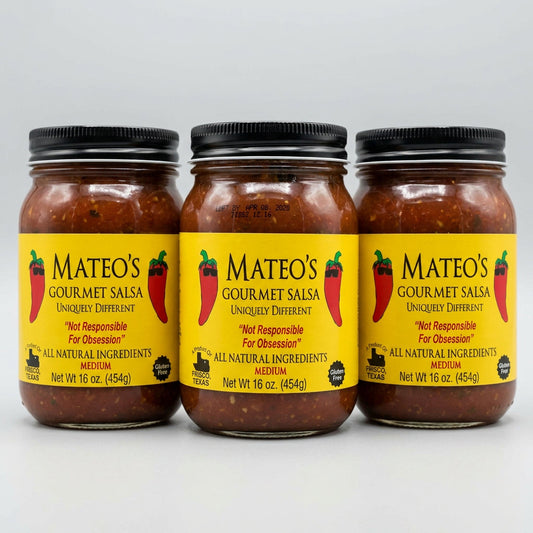 3 Jars of Mateo's Gourmet Salsa Medium, 16 oz