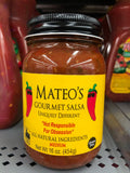 3 JARS Mateo's Gourmet Salsa MEDIUM 16 Oz Picante Pepper Sauce Taco Chip