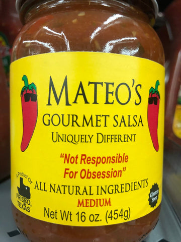 3 Jars of Mateo's Gourmet Salsa Medium, 16 oz