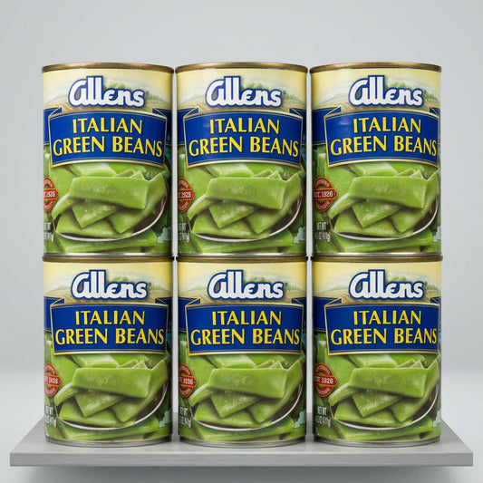 6 Cans of Allens Cut Italian Green Beans, 14.5 oz