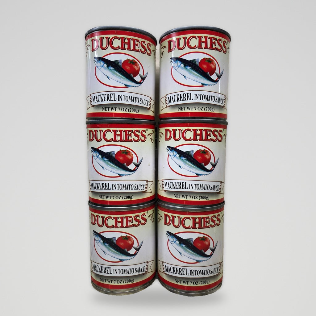 6 Cans of Duchess Mackerel in Tomato Sauce, 7 oz