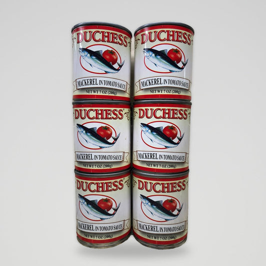 6 Cans of Duchess Mackerel in Tomato Sauce, 7 oz