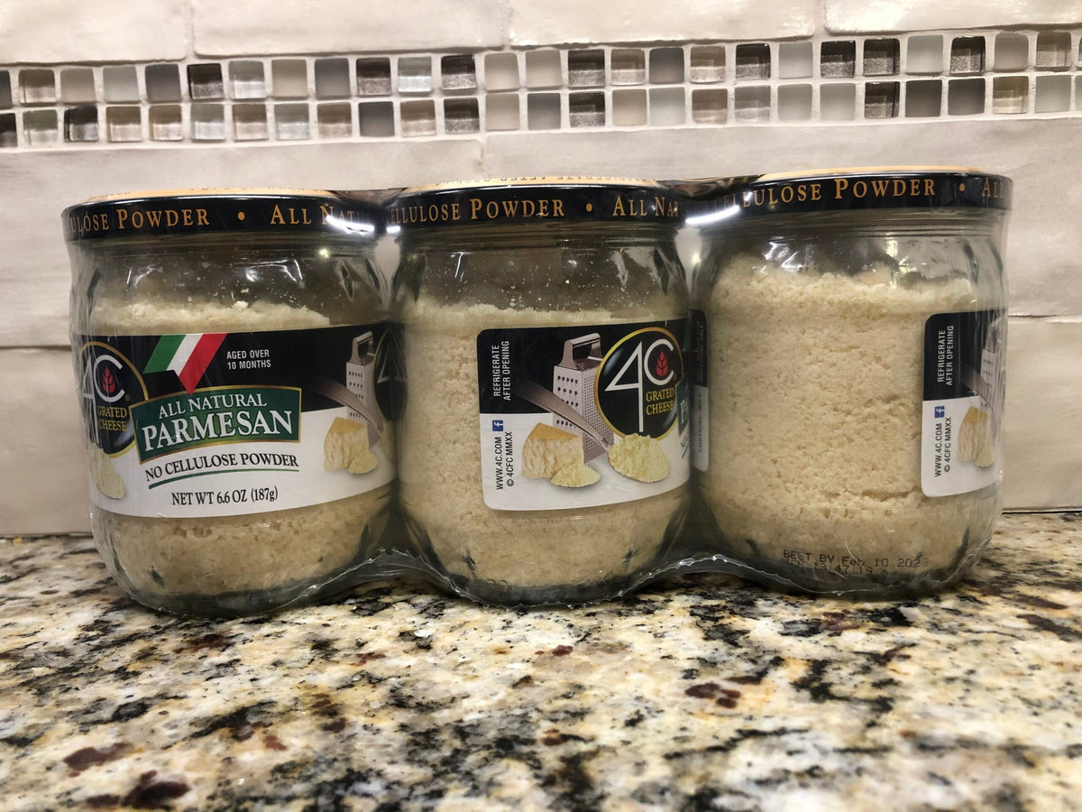 3 Jars 4C HomeStyle All Natural Parmesan Grated Cheese 6.6 oz Jar (Copy)