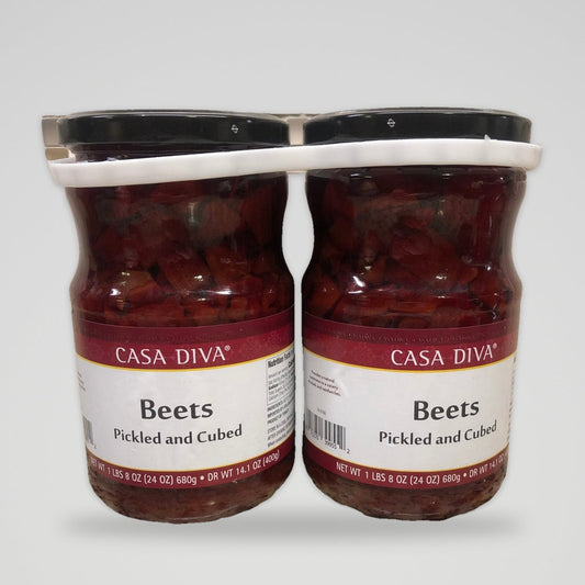 2 Jars of Casa Diva Pickled and Cubed Beets, 24 oz