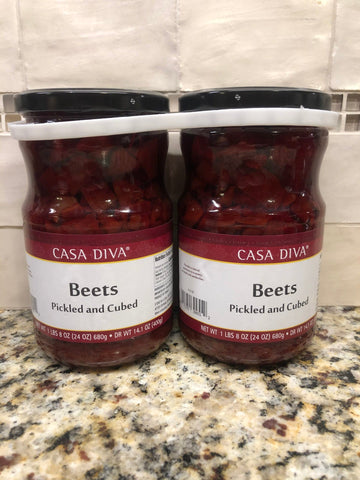 2 Jars of Casa Diva Pickled and Cubed Beets, 24 oz