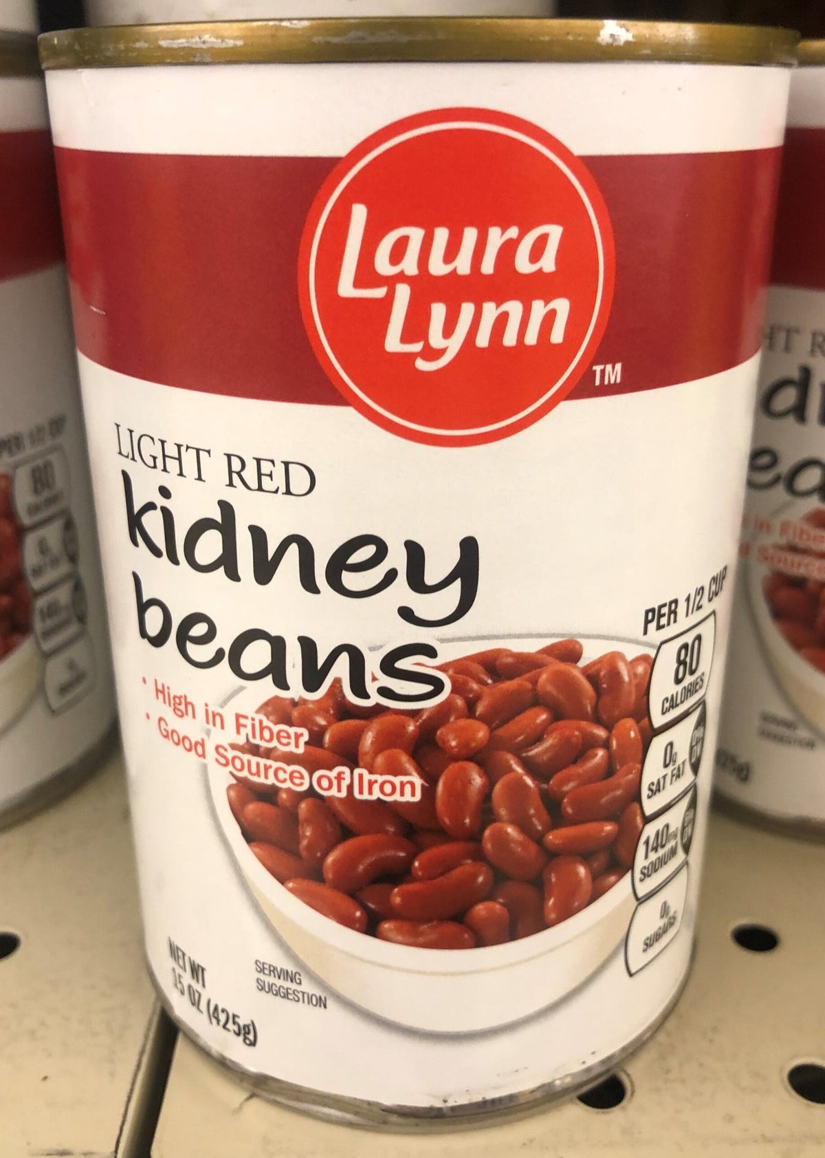 6 Cans of Laura Lynn Light Red Kidney Beans, 15 oz