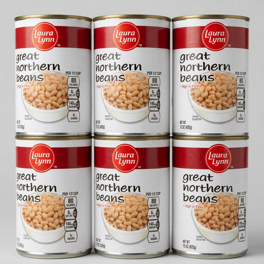 6 Cans of Laura Lynn Great Northern Beans, 15 oz