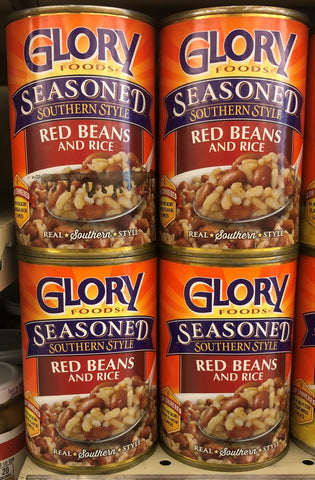 4 CANS Glory Foods Seasoned Southern Style Red Beans and Rice 15 oz Can Fiber (Copy)