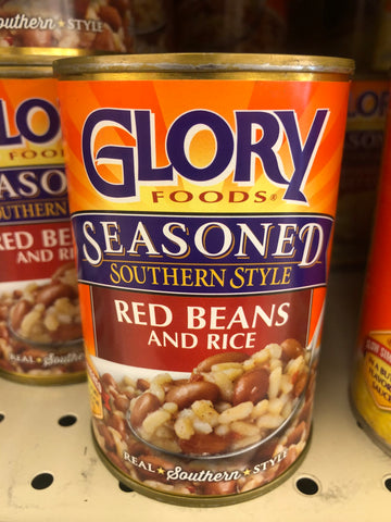 4 CANS Glory Foods Seasoned Southern Style Red Beans and Rice 15 oz Can Fiber (Copy)