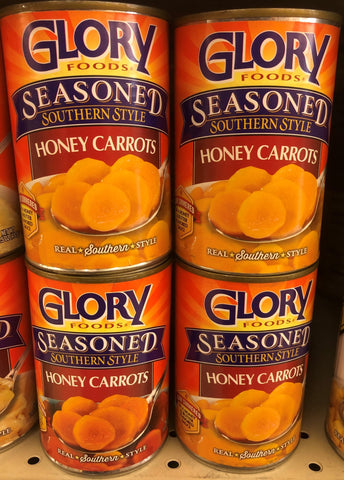 4 CANS Glory Foods Seasoned Southern Style Honey Carrots 15 oz Can Sweet Cooked