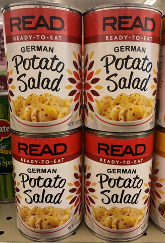 4 CANS Read Ready to Eat German Potato Salad 15 oz Can Bacon