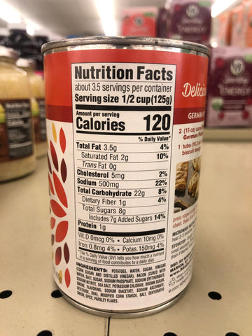 4 CANS Read Ready to Eat German Potato Salad 15 oz Can Bacon