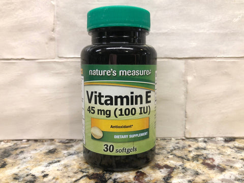 6 Bottles Nature's Measure Vitamin E 45 Mg 100 IU Softgels Tablets Vitamins