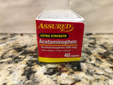 6 Bottles Assured Acetaminophen 500 mg Pain Reliever Fever 40 Ct Tylenol