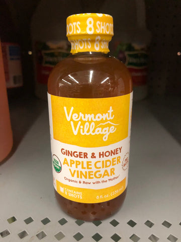 Vermont Village Ginger & Honey Apple Cider Sipping Vinegar 8 Oz