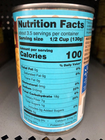 6 Cans Great Value Fat Free Refried Beans 16 oz Can