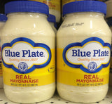TWO JARS Blue Plate Real Mayonnaise 30 Oz Mayo Sandwich Spread Condiment