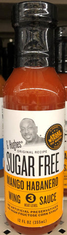 3 Bottles of G Hughes Sugar Free Mango Habanero Wing Sauce, 12 oz