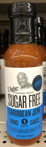 3 Bottles of G Hughes Sugar Free Caribbean Jerk Wing Sauce, 12 oz