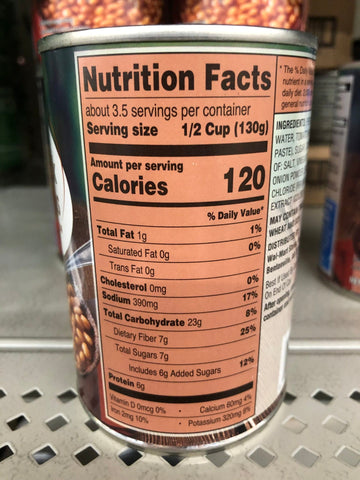 6 Cans of Great Value Pork & Beans in Tomato Sauce, 15 oz