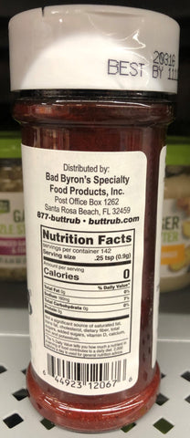 4 Bottles of Bad Byron's Butt Rub Barbeque Seasoning, 4.5 oz