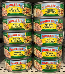 10 CANS BUMBLE BEE Chunk White Chicken in Water 5 oz Food Salad Snack