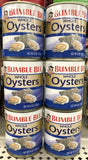 6 CANS Bumble Bee Steamed Shucked Whole Oysters 8 oz Stew Chowder