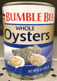6 Cans of Bumble Bee Steamed Shucked Whole Oysters, 8 oz