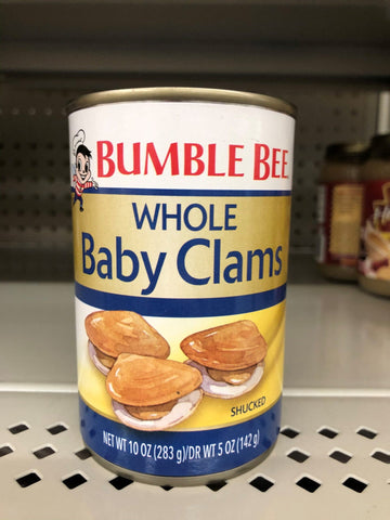 6 Cans of Bumble Bee Whole Baby Clams, 10 oz