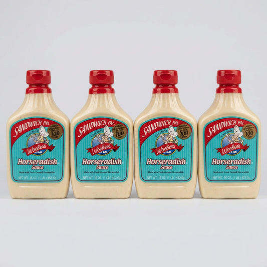 4 Bottles of Woeber's Sandwich Pal Horseradish Sauce, 16 oz
