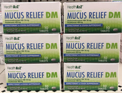 6 Bottles Health A2Z Mucus Relief DM Expectorant Cough 10 tablets